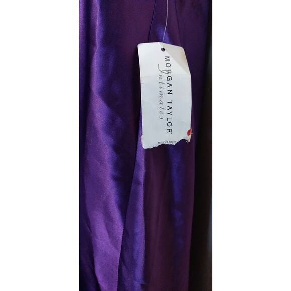 Vintage Y2K Babydoll Slip Dress M Morgan Taylor Purple Nightie Boysenberry NWT - Picture 8 of 15